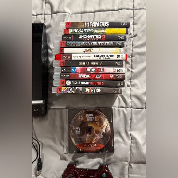 Sony PlayStation 3 PS3 80GB Console with Controller and 12 Games - Tested Works! - Picture 2 of 13